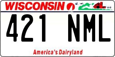 WI license plate 421NML