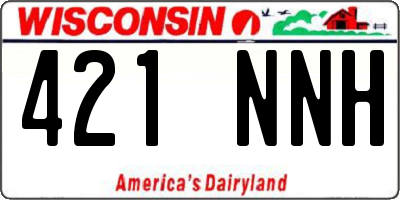 WI license plate 421NNH