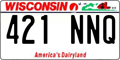 WI license plate 421NNQ