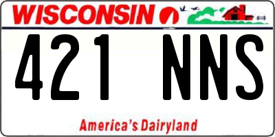 WI license plate 421NNS