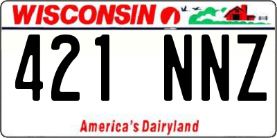 WI license plate 421NNZ