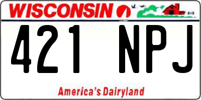 WI license plate 421NPJ