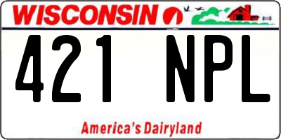 WI license plate 421NPL