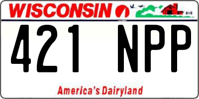WI license plate 421NPP