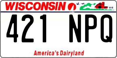 WI license plate 421NPQ