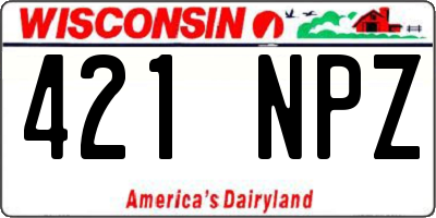 WI license plate 421NPZ