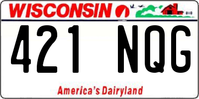 WI license plate 421NQG