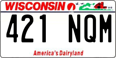 WI license plate 421NQM