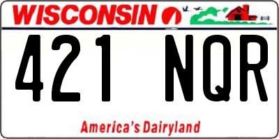 WI license plate 421NQR