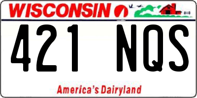 WI license plate 421NQS