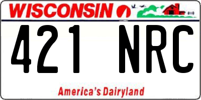WI license plate 421NRC