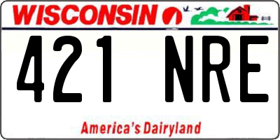 WI license plate 421NRE