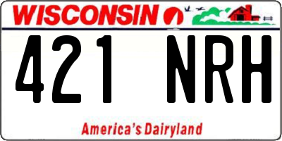 WI license plate 421NRH