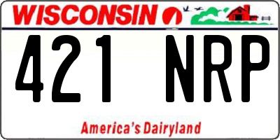 WI license plate 421NRP
