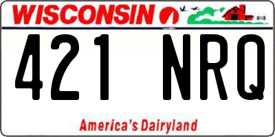 WI license plate 421NRQ