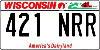 WI license plate 421NRR