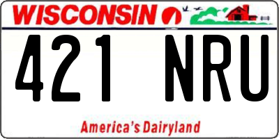 WI license plate 421NRU