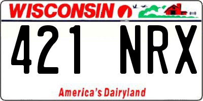 WI license plate 421NRX