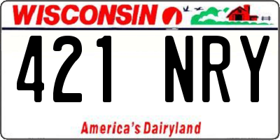 WI license plate 421NRY