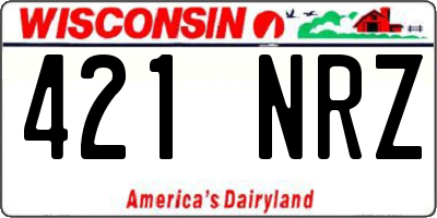 WI license plate 421NRZ