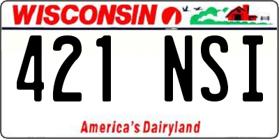 WI license plate 421NSI