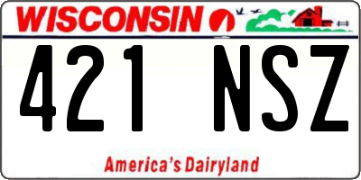 WI license plate 421NSZ