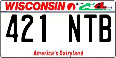 WI license plate 421NTB