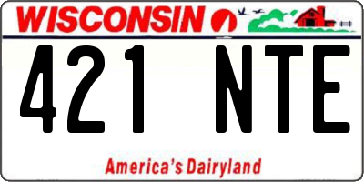 WI license plate 421NTE