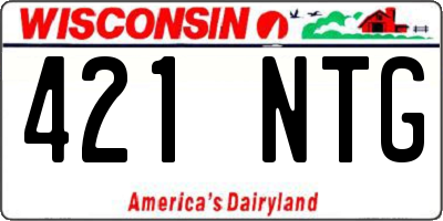 WI license plate 421NTG