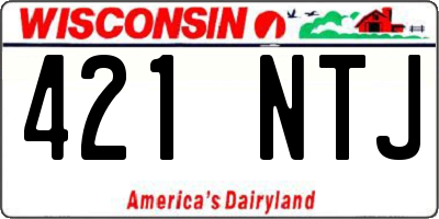 WI license plate 421NTJ