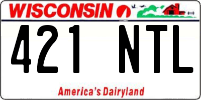 WI license plate 421NTL