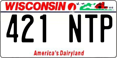 WI license plate 421NTP