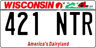 WI license plate 421NTR