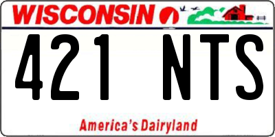 WI license plate 421NTS