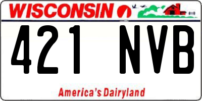 WI license plate 421NVB