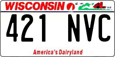 WI license plate 421NVC