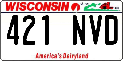 WI license plate 421NVD
