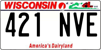 WI license plate 421NVE