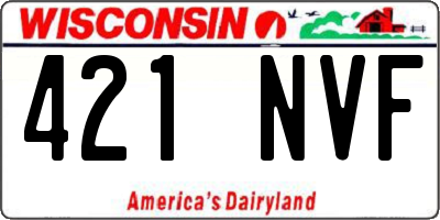 WI license plate 421NVF