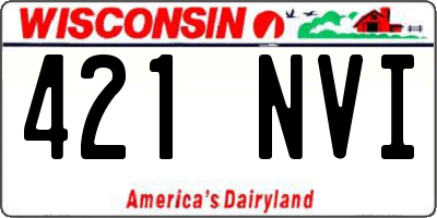 WI license plate 421NVI