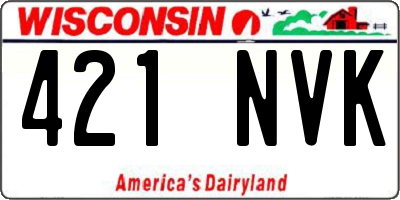 WI license plate 421NVK