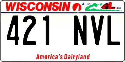 WI license plate 421NVL