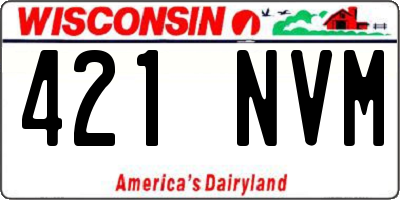 WI license plate 421NVM