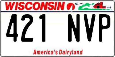 WI license plate 421NVP