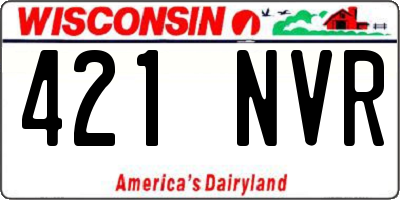 WI license plate 421NVR