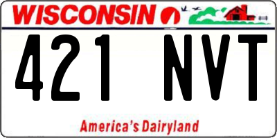 WI license plate 421NVT
