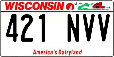WI license plate 421NVV