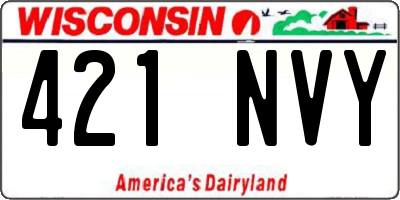WI license plate 421NVY