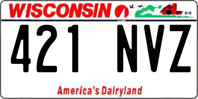 WI license plate 421NVZ