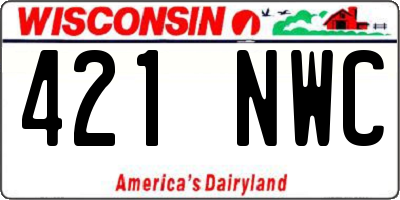 WI license plate 421NWC